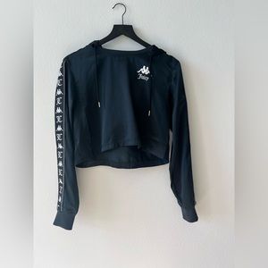 Juicy Couture x Kappa Navy Blue Cropped Hoodie
